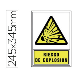 Señal de RIESGO DE EXPLOSION ( 245 x 345 mm )
