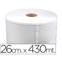 Bobina de papel industrial de 2 capas de 26 cm. x 430 metros
