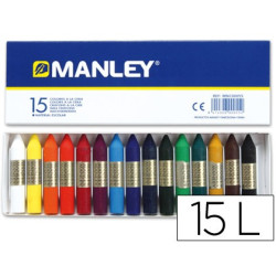 Ceras de colores Manley (estuche de 15 colores)