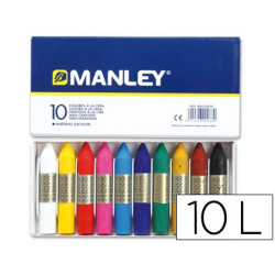 Ceras de colores Manley (estuche de 10 colores)