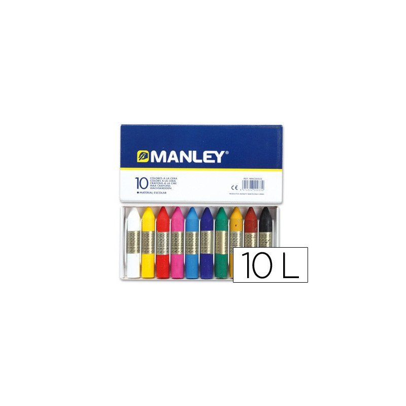 Ceras de colores Manley (estuche de 10 colores)