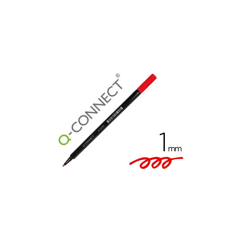 Rotulador Q-Connect punta de fibra rojo