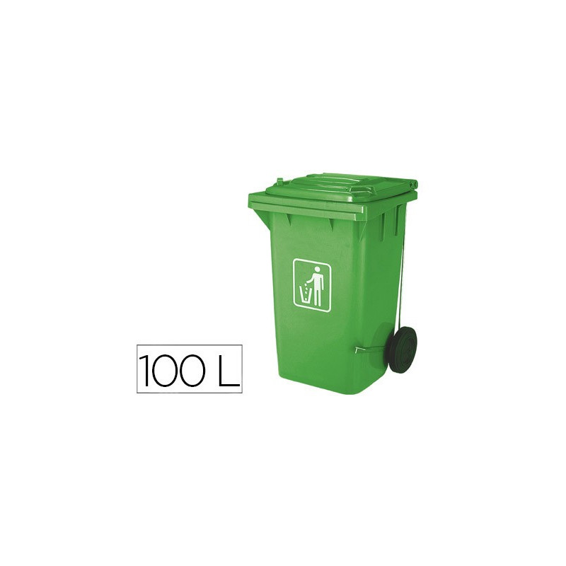 Contenedor verde de reciclaje para vidrio