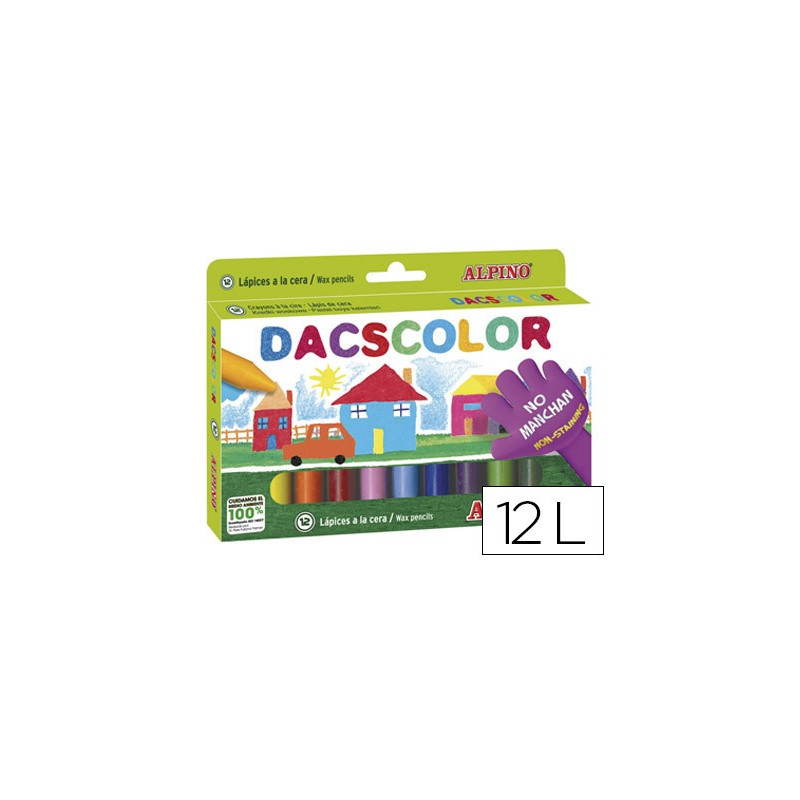 Ceras de colores DACS semiblandas (estuche de 12 colores)