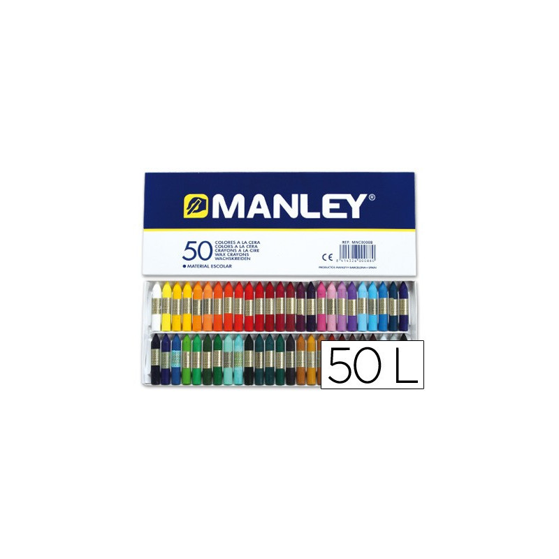  Ceras de colores Manley (estuche de 50 colores)