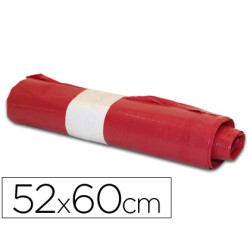 Bolsas de basura de 520 x 600 mm. color roja