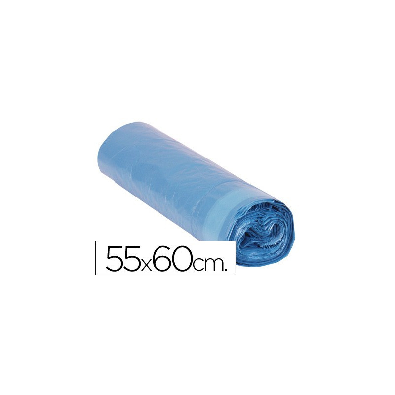 Bolsas de basura de 550 x 600 mm. color azul