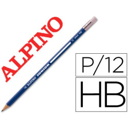 Lápiz Alpino grafito HB junior con goma