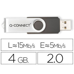  Memoria Flash USB 2.0 de 4 Gb de capacidad
