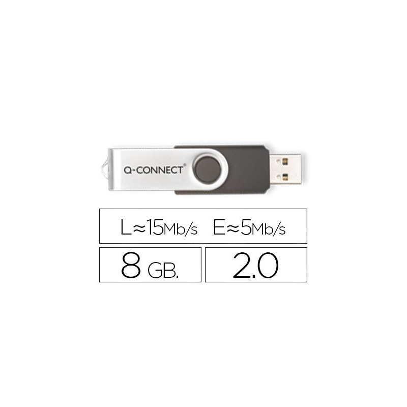  Memoria Flash USB 2.0 de 8 Gb de capacidad
