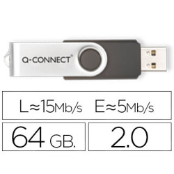  Memoria Flash USB 2.0 de 64 Gb de capacidad