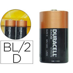  Pilas Duracell alcalinas Plus Power D LR20 (blister de 2 pilas)