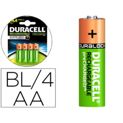  Pilas recargables Duracell Staycharged AA (blister de 4 pilas)