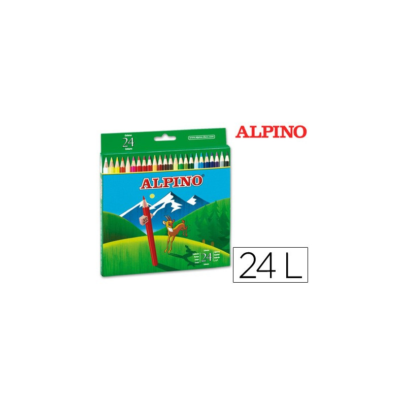  Lápices de colores Alpino (estuche de 24 colores)