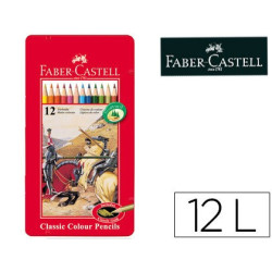 Lápices de colores Faber Castell caja metálica (12 colores)