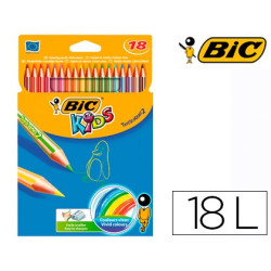 Lápices de colores Bic Kids Tropicolors 2 (estuche de 18 colores)