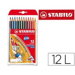 Lápices de colores Stabilo Trio (estuche 12 colores)