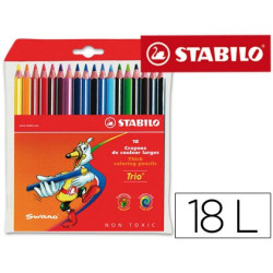 Lápices de colores Stabilo Trio (estuche 18 colores)