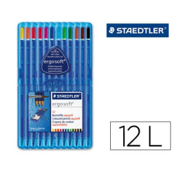 Lapices de colores Staedtler Ergosoft acuarelables (12 lápices)