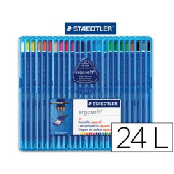 Lapices de colores Staedtler Ergosoft acuarelables (24 lápices)