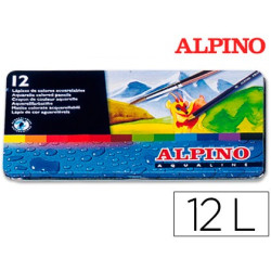 Lápices de colores Alpino Aqualine acuarelables (12 lápices)