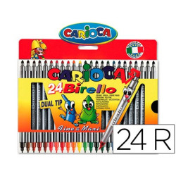 Rotuladores escolares Carioca Birello Duo (24 colores)
