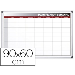 Planning magnético SEMANAL rotulable de 90 x 60 cm.