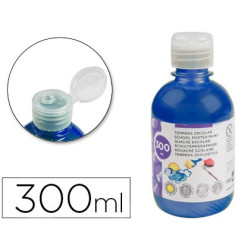 Témpera escolar liquida 300 ml color azul marino fluorescente