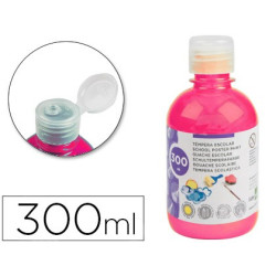 Témpera escolar liquida 300 ml color rosa fluorescente