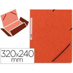  Carpeta de gomas con solapas Din A4 en cartón color Naranja