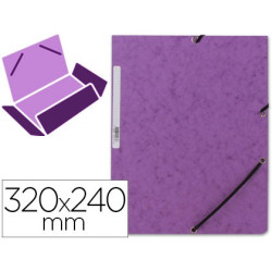 Carpeta de gomas con solapas Din A4 en cartón color Violeta