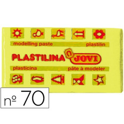 Plastilina JOVI pastilla de 50 gr. en color amarillo
