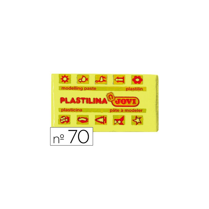 Plastilina JOVI pastilla de 50 gr. en color amarillo