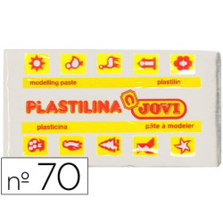 Plastilina JOVI pastilla de 50 gr. en color blanco