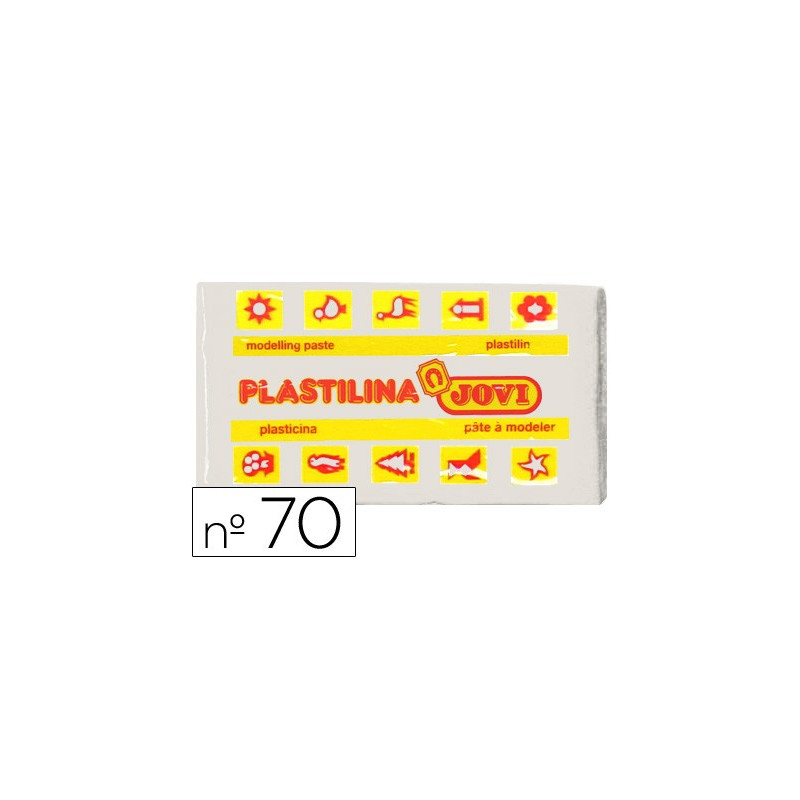 Plastilina JOVI pastilla de 50 gr. en color blanco