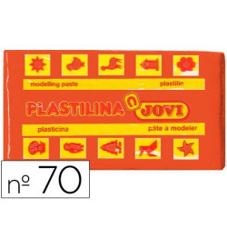 Plastilina JOVI pastilla de 50 gr. en color naranja