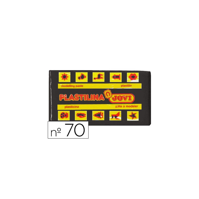 Plastilina JOVI pastilla de 50 gr. en color negro