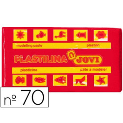 Plastilina JOVI pastilla de 50 gr. en color rojo