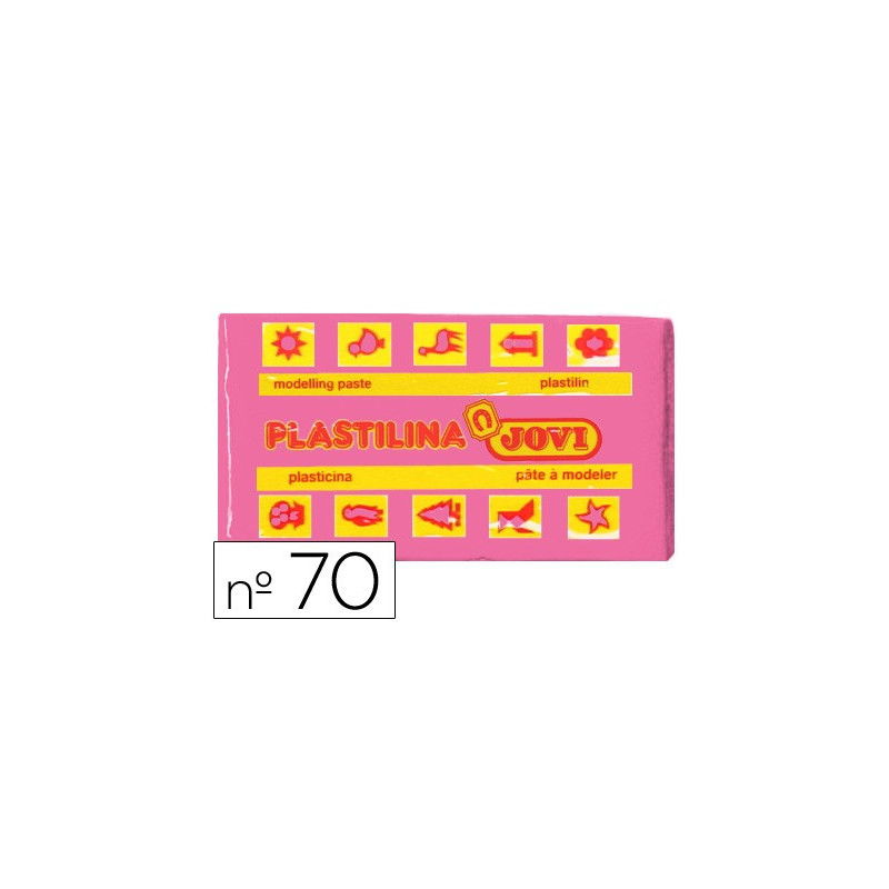 Plastilina JOVI pastilla de 50 gr. en color rosa