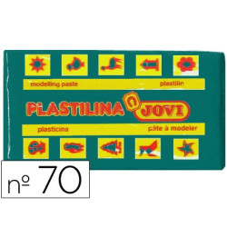 Plastilina JOVI pastilla de 50 gr. en color verde oscuro