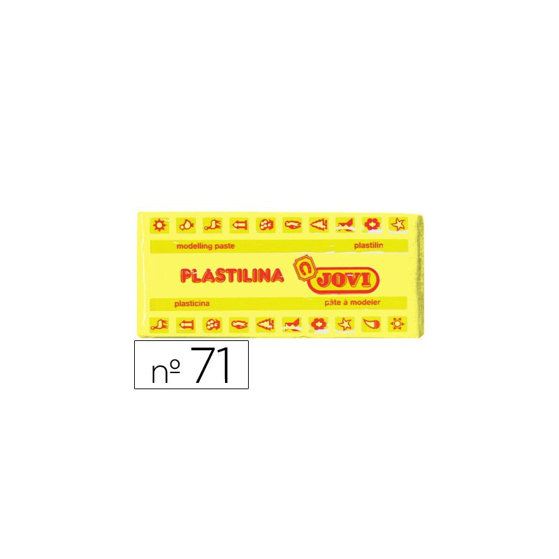 Plastilina JOVI pastilla de 150 gr. en color amarillo claro