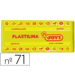 Plastilina JOVI pastilla de 150 gr. en color amarillo oscuro