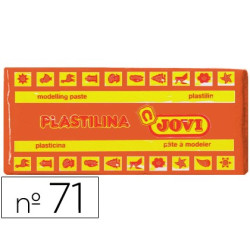 Plastilina JOVI pastilla de 150 gr. en color naranja