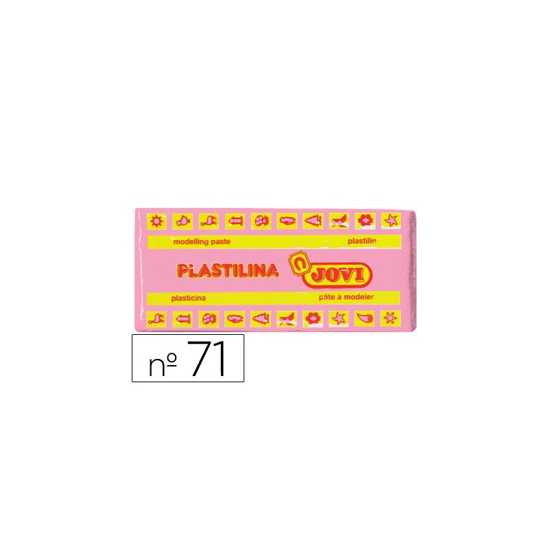 Plastilina JOVI pastilla de 150 gr. en color rosa