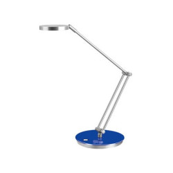  Lámpara de oficina de diseño moderno cromada con la base azul