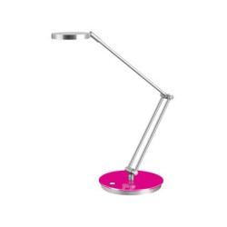  Lámpara de oficina de diseño moderno cromada con la base rosa