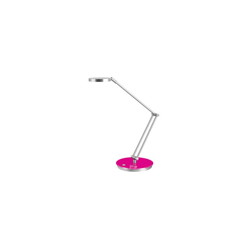  Lámpara de oficina de diseño moderno cromada con la base rosa