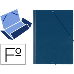 Carpeta de gomas PVC tamaño folio azul
