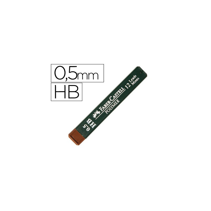 Tubo de minas Faber-Castell Polymer de 0,5 mm HB