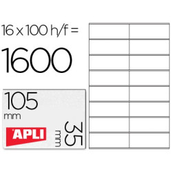 Caja Etiquetas APLI 105 x 35 mm. 100 hojas